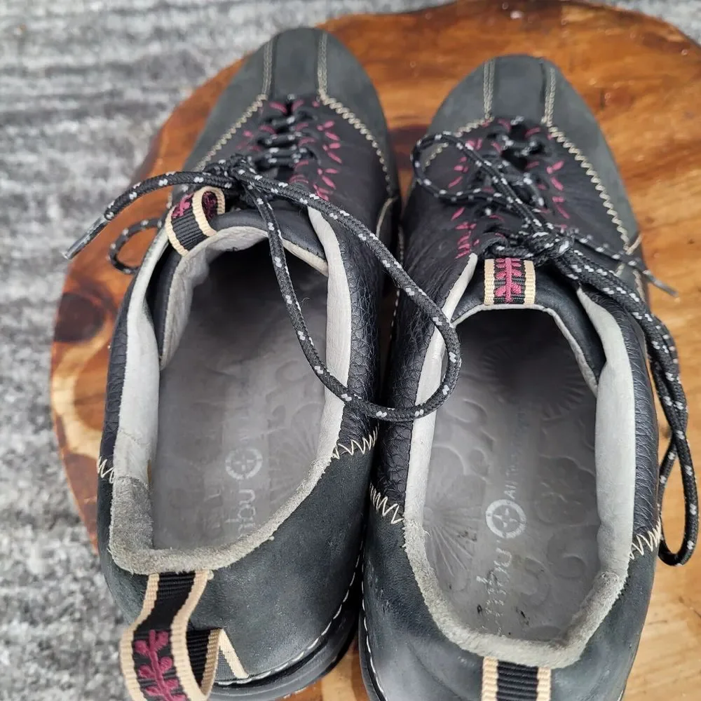 Jambu Women's Andes Sneaker 9.5 Black Leather All Terra Traction‎ Comfort Shoe